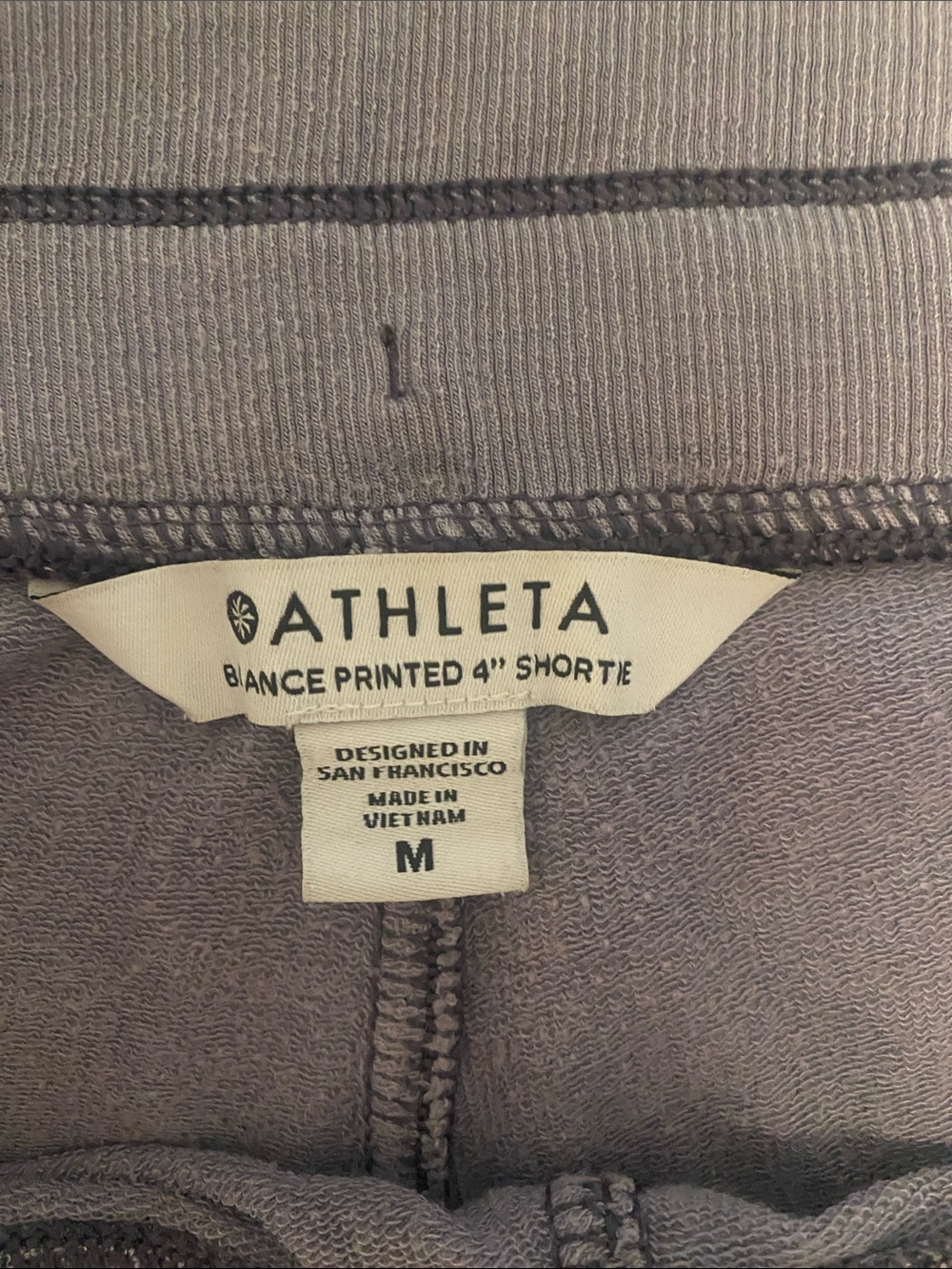 Athleta Purple Tie-Dye Long Sleeve Top & Shorts Set - Picture 2 of 5